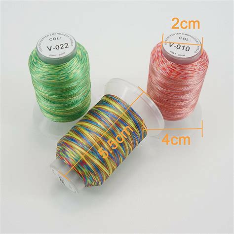 new brothread 12 colors variegated polyester embroidery machine thread new brothread