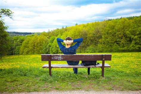 Male Resting On The Bench Stock Image Image Of Hope 18206737