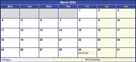 Printable Calendar March 2024 