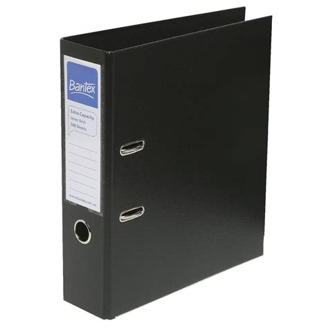 Business Bantex A4 Extra Capacity 2 Ring Lever Arch Folder Black Stationery