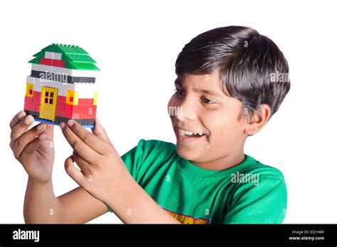 1 Indian Child Boy Dream House Stock Photo Alamy