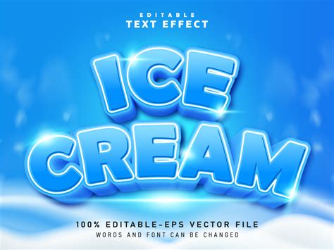 3d Editable Ice Cream Text Effect By Farhad On Dribbble