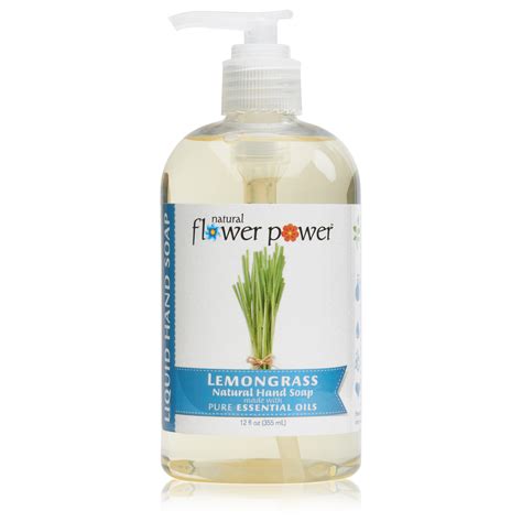 Lemongrass Natural Liquid Hand Soap 12 Ounce Natural Flower Power