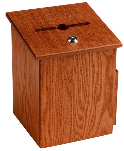 Locking Charity Donation Box Wall Mount Or Tabletop Pocket And Pen Ho