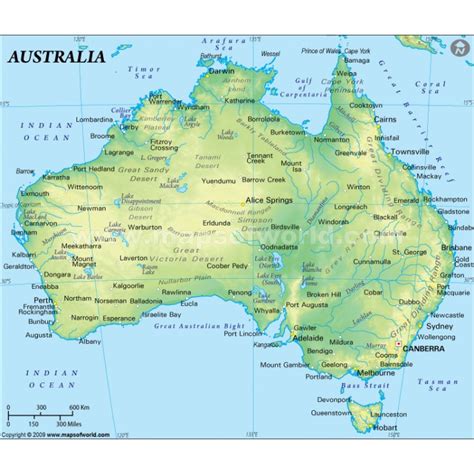 Buy Australia Physical Map Online Download Online