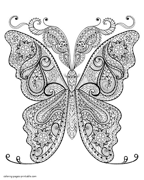 Adult Butterfly Coloring Book Coloring Pages Printable Com