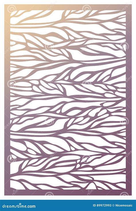 Vector Laser Cut Panel Abstract Pattern Template For Decorative Stock