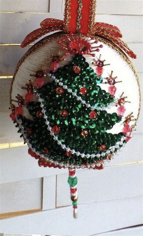 Push Pin Ornament Beaded Ornaments Christmas Bulbs Diy And Crafts