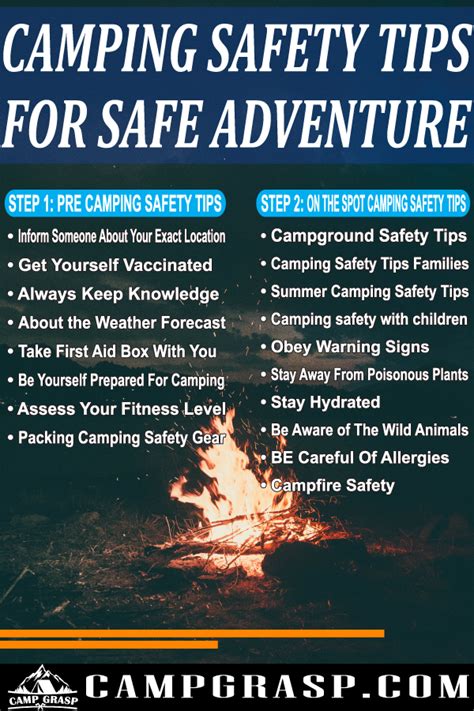 Camping Safety Tips For Safe Adventure Camping Safety Safety Tips