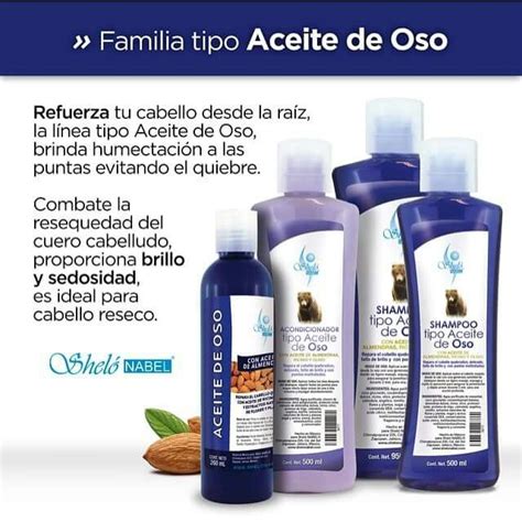 Línea Aceite De Oso Hair Beauty Personal Care Bottle Frases Hair