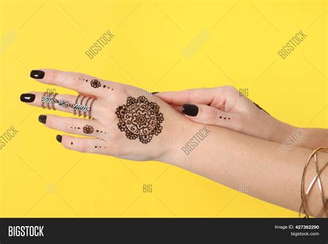 Woman Henna Tattoos On Image And Photo Free Trial Bigstock