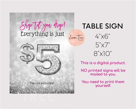 Jewelry Signs Digital Download Jewelry Table Sign Jewelry Etsy