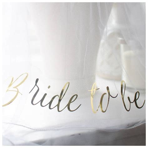 Hen Party Veil Gold Bride To Be Veil Etsy