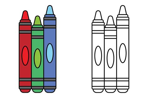 Coloring Crayons For Kids Graphic By Studioisamu · Creative Fabrica