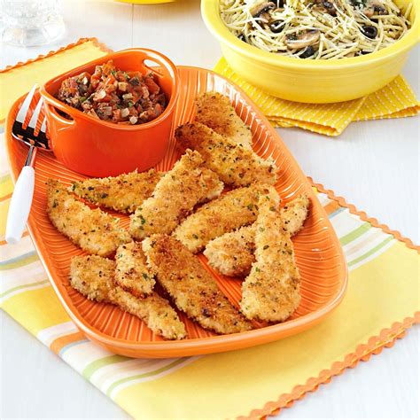 Then dip the chicken in the panko mixture, covering completely. Panko Chicken with Fresh Marinara Recipe | Taste of Home
