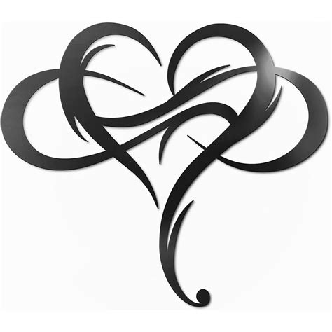 Metal Infinity Heart Art Decor Personalized Wall Hanging Sign Love