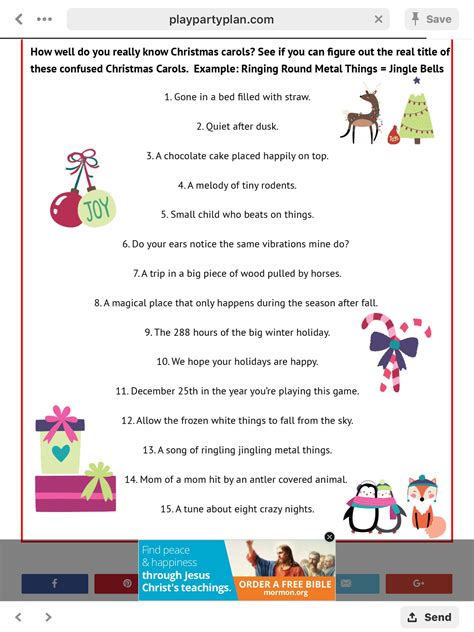 Pin By Jan Bacca On Church Games Games For Kids Christmas Carol