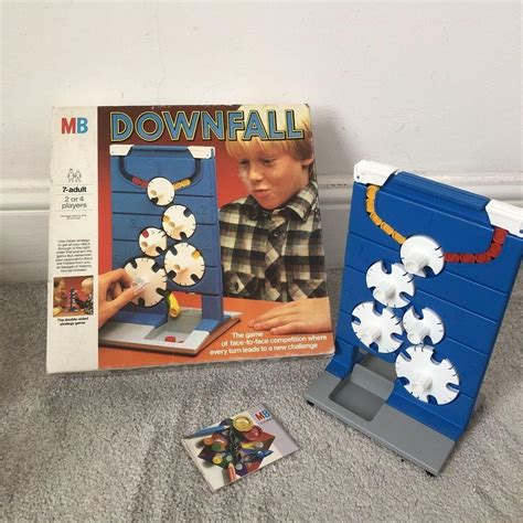 Vintage Downfall Board Game Square Box 1977 Complete Depop