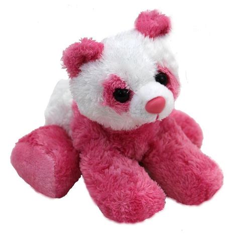 8 Aurora Plush Bright Pink Panda Bear Mini Flopsie Stuffed Animal Toy
