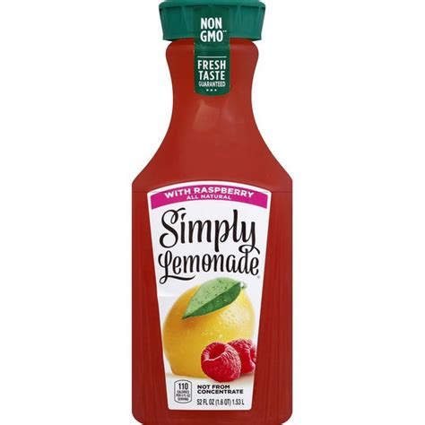 Simply Lemonade With Raspberry All Natural Non Gmo 52 Oz From Food 4 Less Instacart