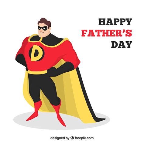 Free Fathers Day Background With Super Dad Nohatcc