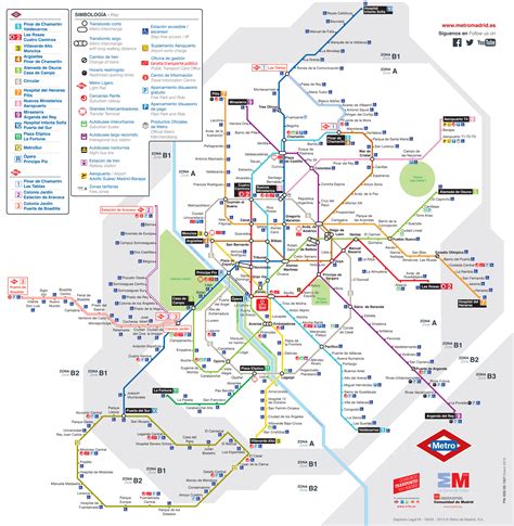 Map Of Madrid Subway Underground Tube Metro Stations Lines Hot