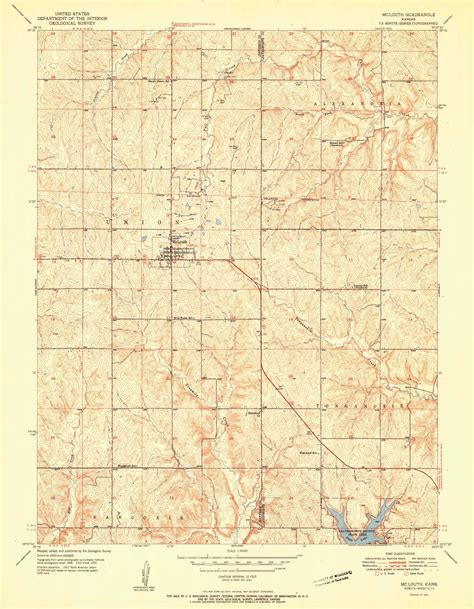Classic Usgs Mclouth Kansas 75x75 Topo Map Mytopo Map Store