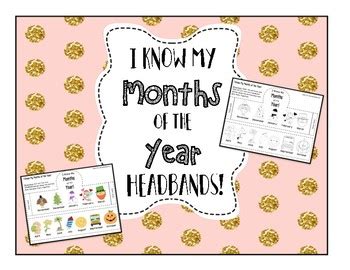 I Know The Months Of The Year Headbands By Thehipsterhandouts TPT