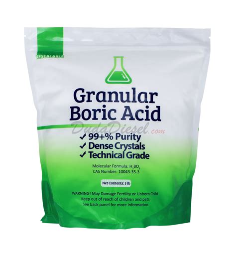 Granular Boric Acid 5 Lb Boric5 Dudadiesel Biodiesel Supplies