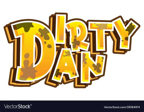 Dirty Dan Logo Text Design Royalty Free Vector Image