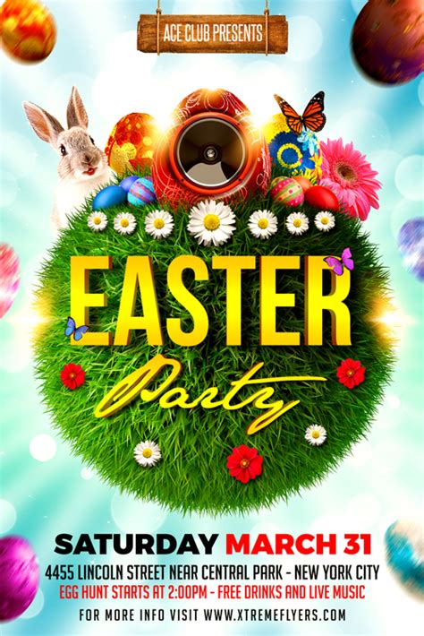 Easter Party Flyer Template Xtremeflyers