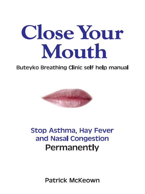 book close your mouth buteyko breathing clinic self help manual