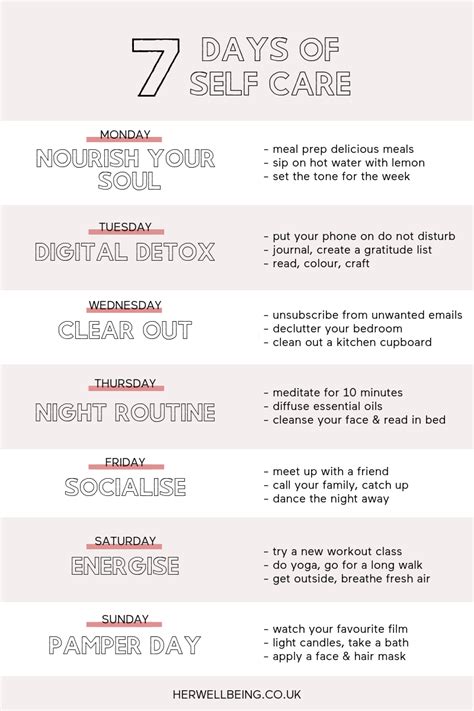 Easy 7 Day Self Care Routine For Bloggers Self Care Activities Self Care Routine Pampering