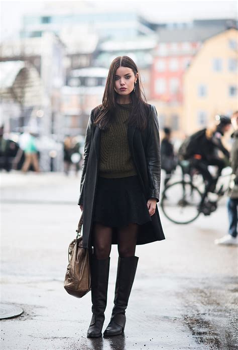 2015年1月欧美潮女街拍 丝袜正当时 尚街拍