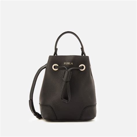 Furla Stacy Mini Drawstring Bag In Black Lyst
