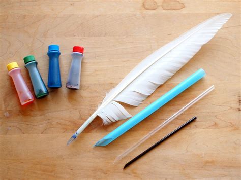 Make Quill Pens Out Of Straws And Dye Paper With Coffee And Tea