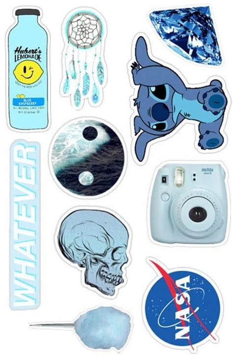 Blue Aesthetic Stickers Aesthetic Stickers Blue Aesthetic Blue Stickers Printable Largest