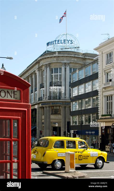 Whiteleys Shopping Centre And Street Traffic Bayswater London W2