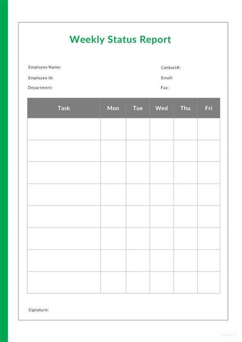 45 Weekly Report Templates Doc Excel Pdf