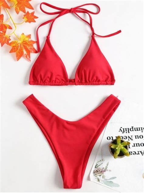 Women S Bikini Sets Cheap Cute Bikini Sets In High Quality Bikinis Halter Bikini Set Red