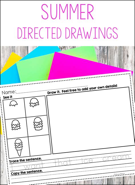 Summer Directed Drawings Directed Drawing Literacy Centers