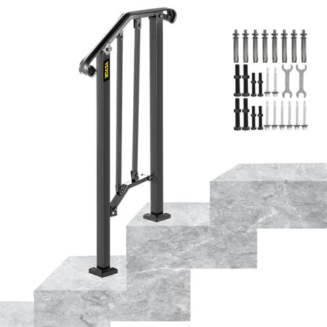Buy Vevor Handrail Picket 1 Fits 1 Or 2 Steps Matte Black Stair Rail