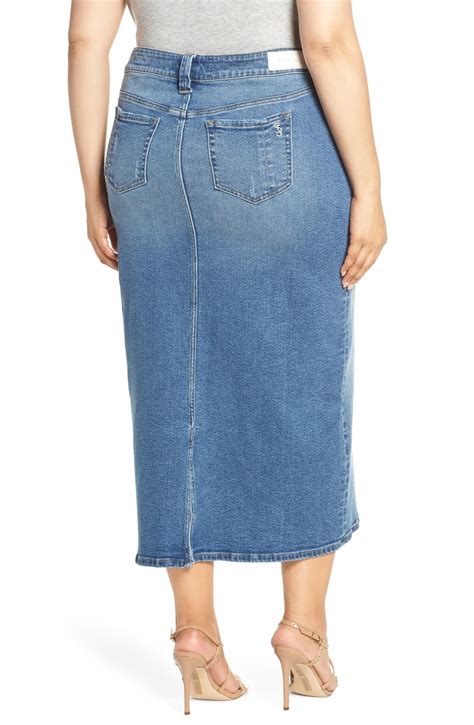 Slink Jeans Long Denim Skirt Plus Size Nordstrom Long Denim Skirt Skirts Denim Skirt