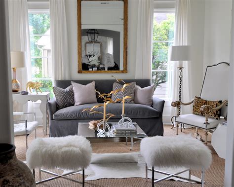Green paint with gray furniture, a few fun pops of lime ( whiltonlocks) even small accents like a thermostat counts. Gray Velvet Sofa - Eclectic - living room - Sally Wheat ...