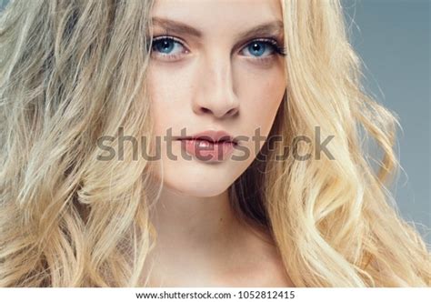 Beautiful Long Blonde Hair Woman Beauty Stock Photo 1052812415