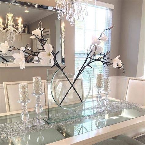 Dining Table Vase Ideas Romantic Home Decor Glass Dining Room Table Dining Table Decor