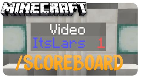 Een Scoreboard Maken Scoreboard Minecraft Tutorial Youtube