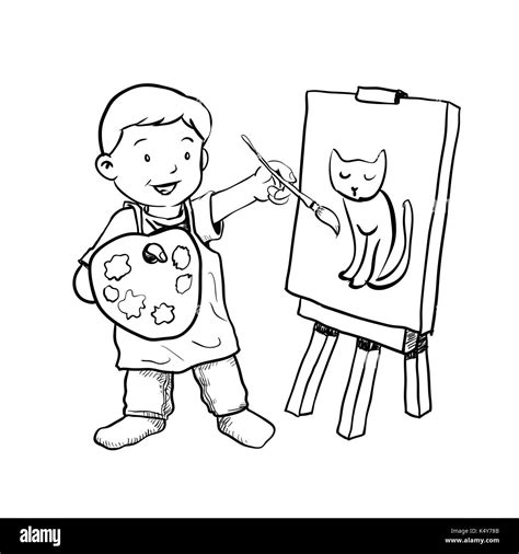 Painting Clipart Black And White