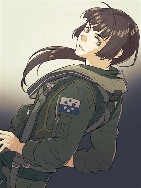 Huxian Ace Combat Ace Combat 7 1girl Black Hair Brown Eyes