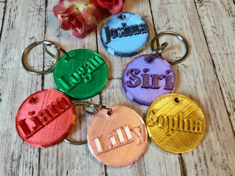Personalized Name Keychain 3d Printed Keychain Ts Under Etsy